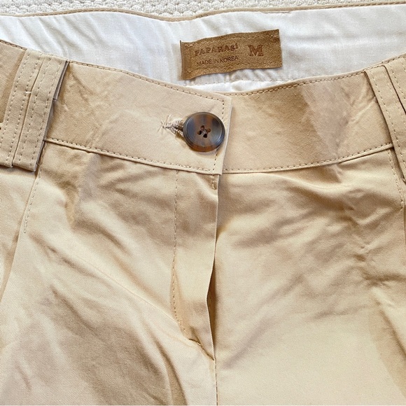 Paparagi South Korea Fashion Khaki Pleated Cuff Bermuda Shorts Size M - Picture 3 of 8